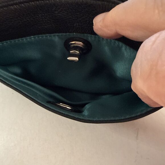 Coach Park Turnlock Black Pebbled Leather Wristlet Wallet - Picture 3 of 10